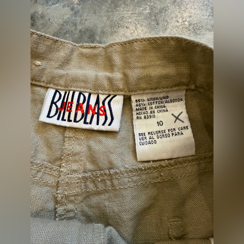90s Bill Blass Linen Carpenter Short - Picture 4 of 4